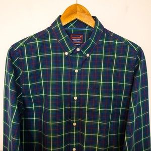 Superdry Men Size M Shirt Plaid Tartan Long Sleeve